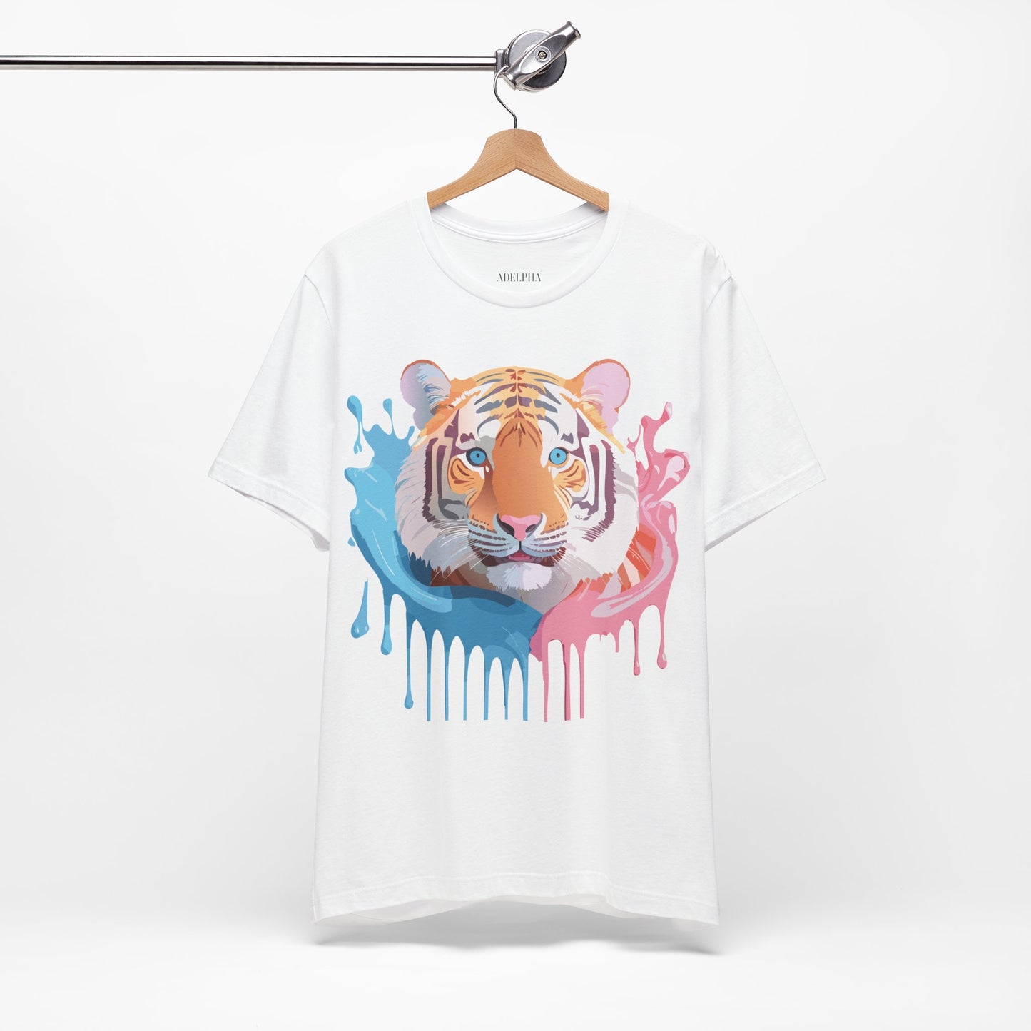 Natural Cotton Tee Shirt with Tiger