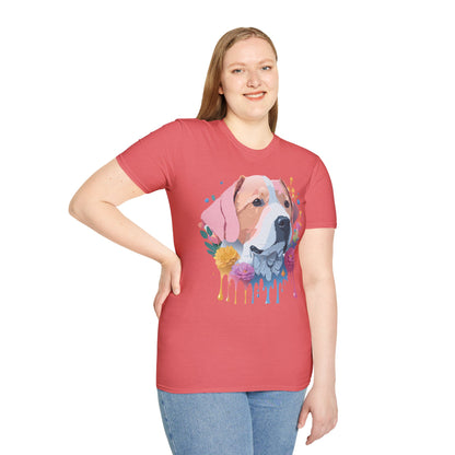 Dog Shirt Unisex Softstyle Cotton Tee 64000 Graphic Animal Print