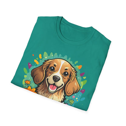 Dog Lover Unisex Animal Print T Shirt Cotton Tee Gildan Softstyle 64000