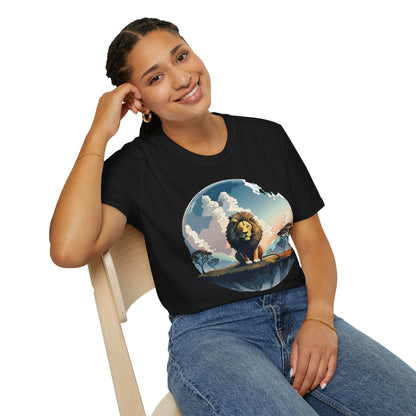 Lion Shirt Unisex Animal Tee Gildan Softstyle 64000 One Hundred Percent Cotton