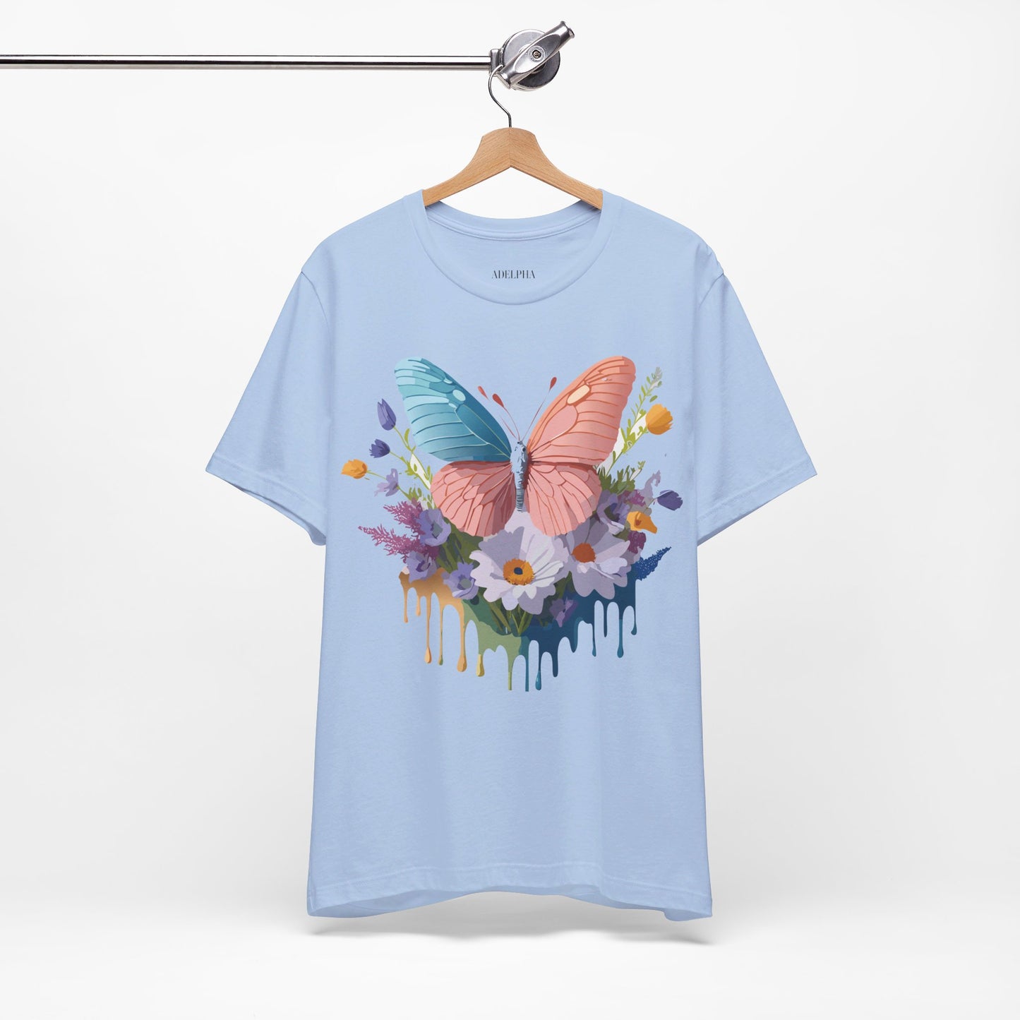 T-Shirt aus natürlicher Baumwolle mit Schmetterling