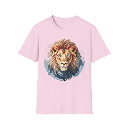 Unisex Lion Shirt Floral Lion Tee Gildan Softstyle 64000 Tee
