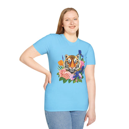 Tiger Shirt Unisex Animal Tee Gildan Softstyle 64000 100 Percent Cotton