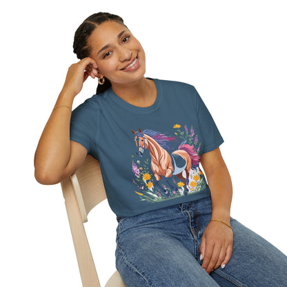 Horse Shirt Unisex Softstyle 64000 Cotton Tee Gildan 100 Percent Ring Spun