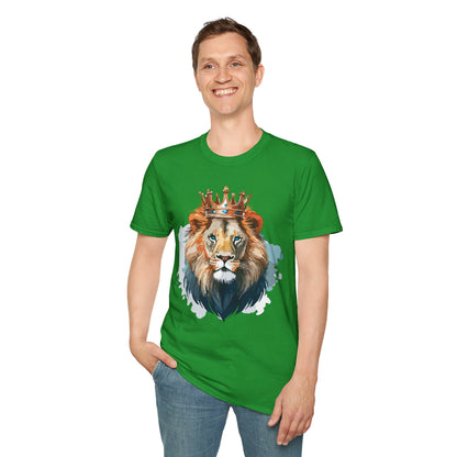 Lion Shirt Unisex Animal Tee Gildan Softstyle 64000 100 Percent Ring Spun Cotton