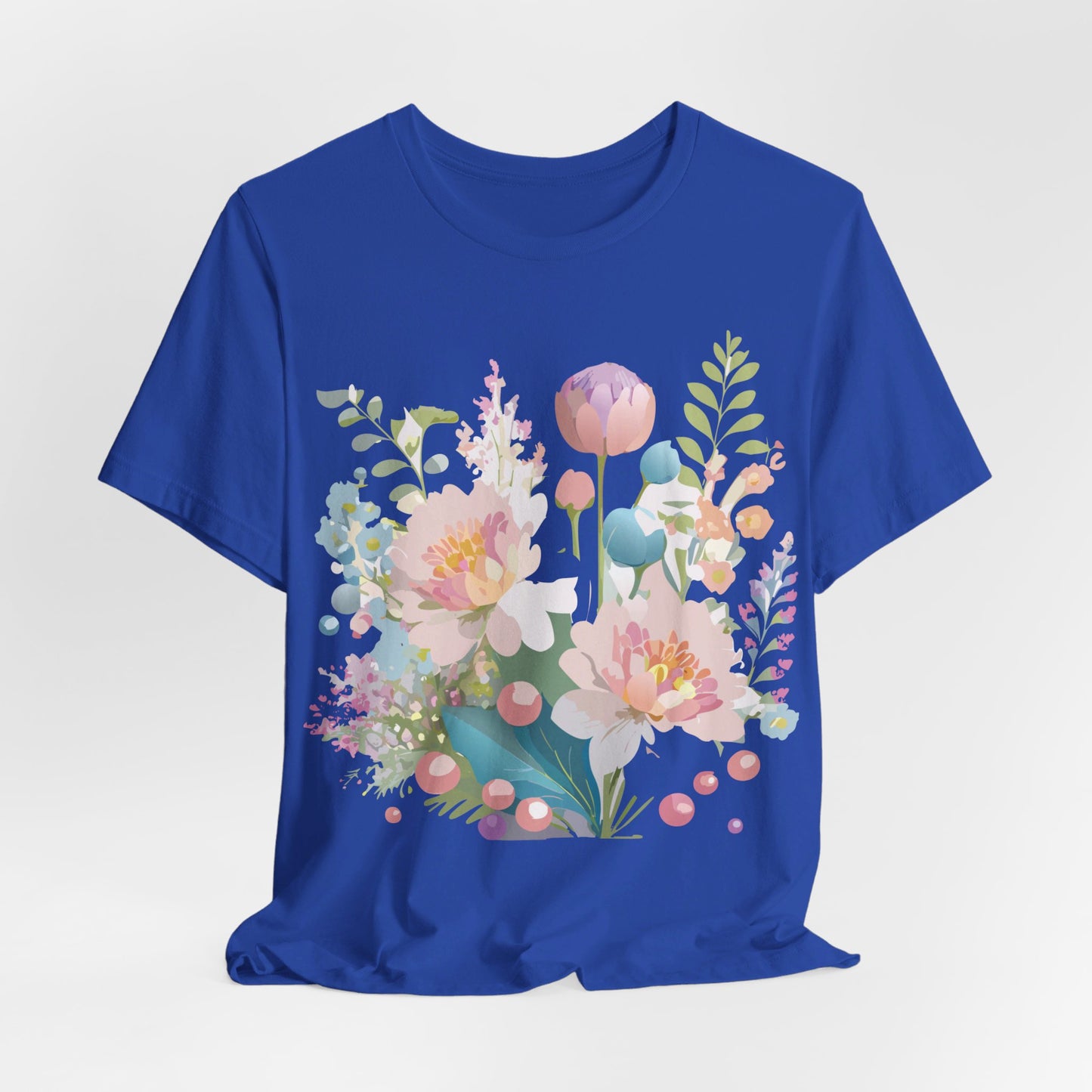 T-Shirt aus natürlicher Baumwolle mit Blumen