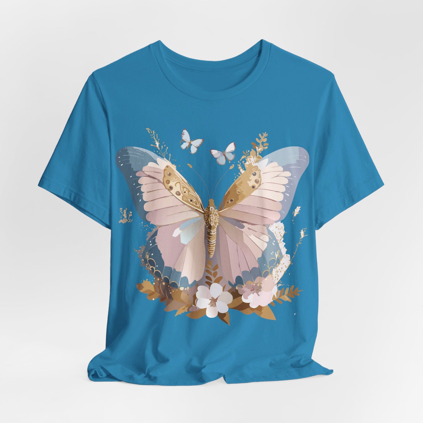 T-shirt en coton naturel avec papillon