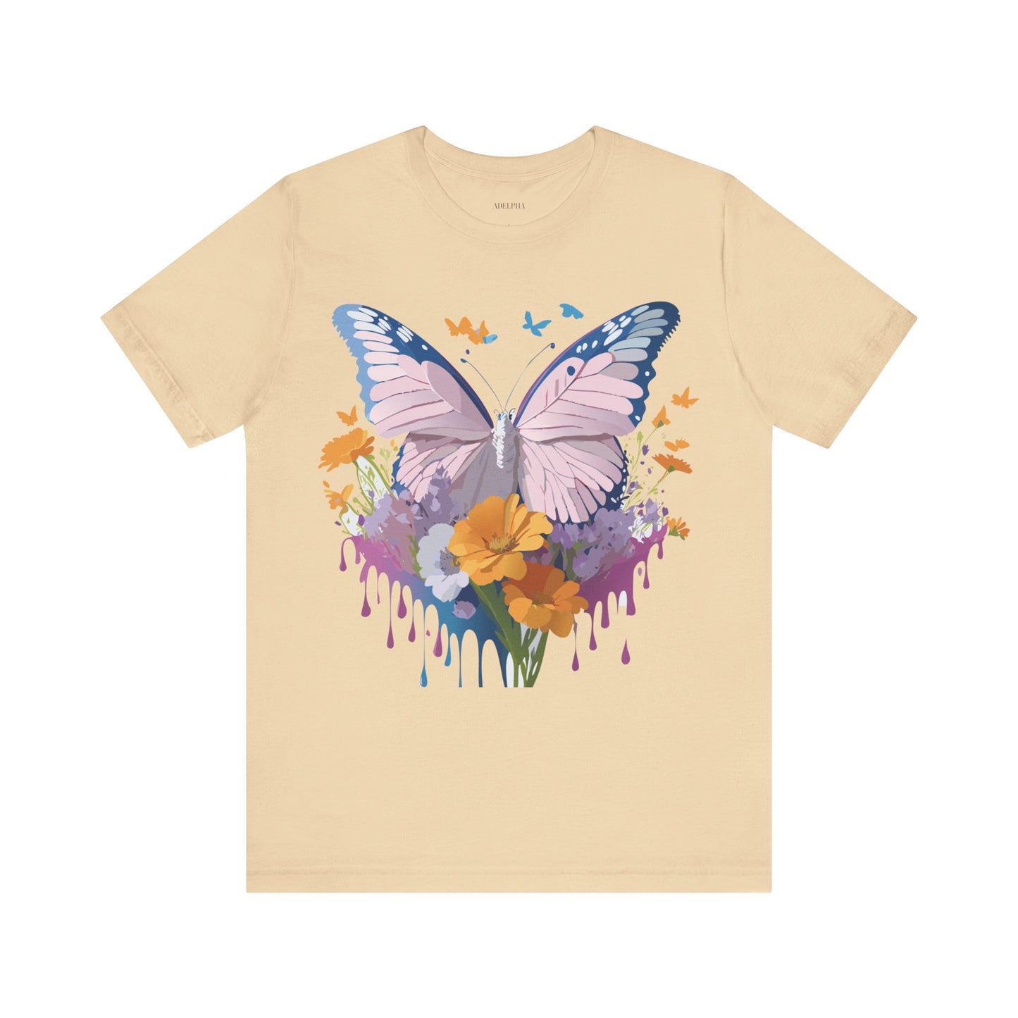 T-shirt en coton naturel avec papillon