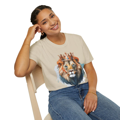 Lion Shirt Unisex Animal Tee Gildan Softstyle 64000 100 Percent Ring Spun Cotton
