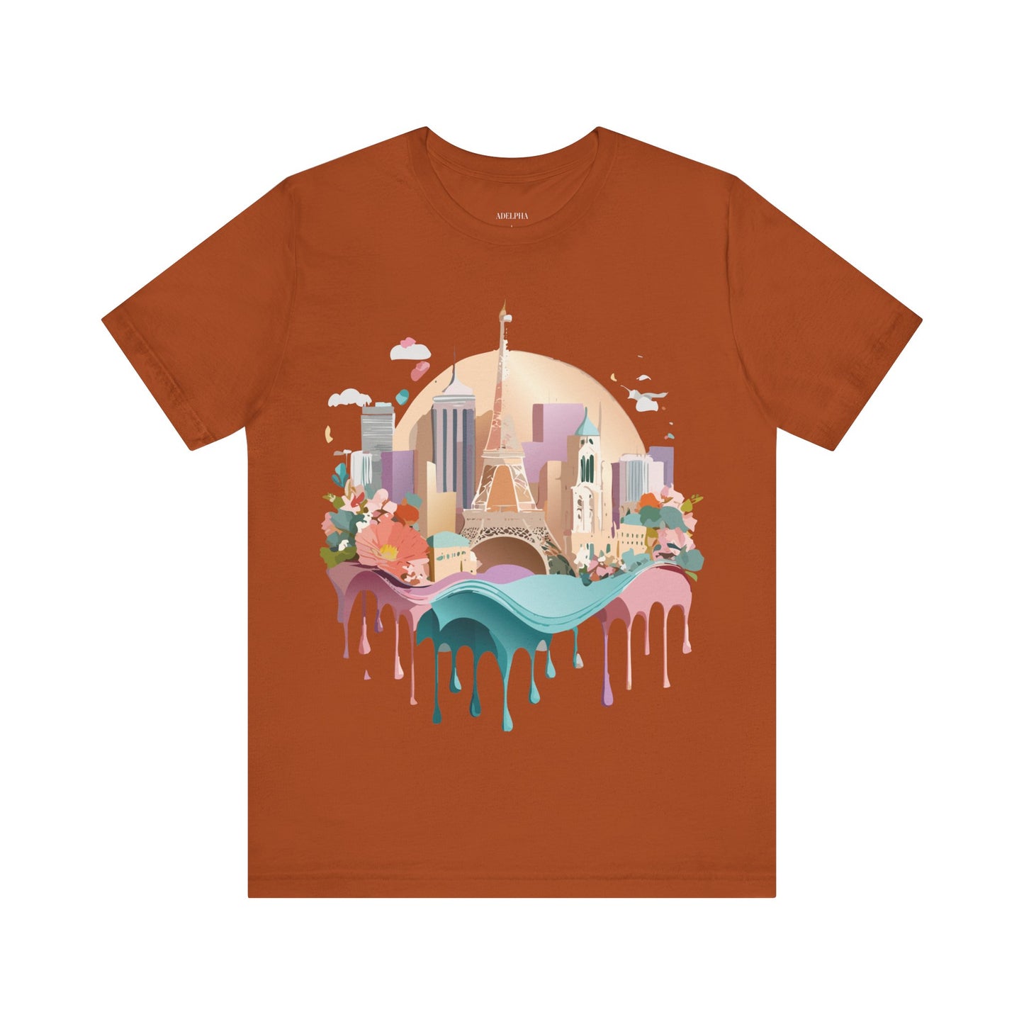 Natural Cotton Tee Shirt - Beautiful Places Collection - Paris Printify
