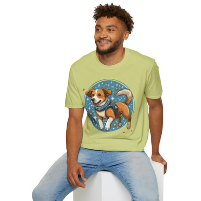 Unisex Dog And Animal Print Shirt Gildan Softstyle 64000 Tee