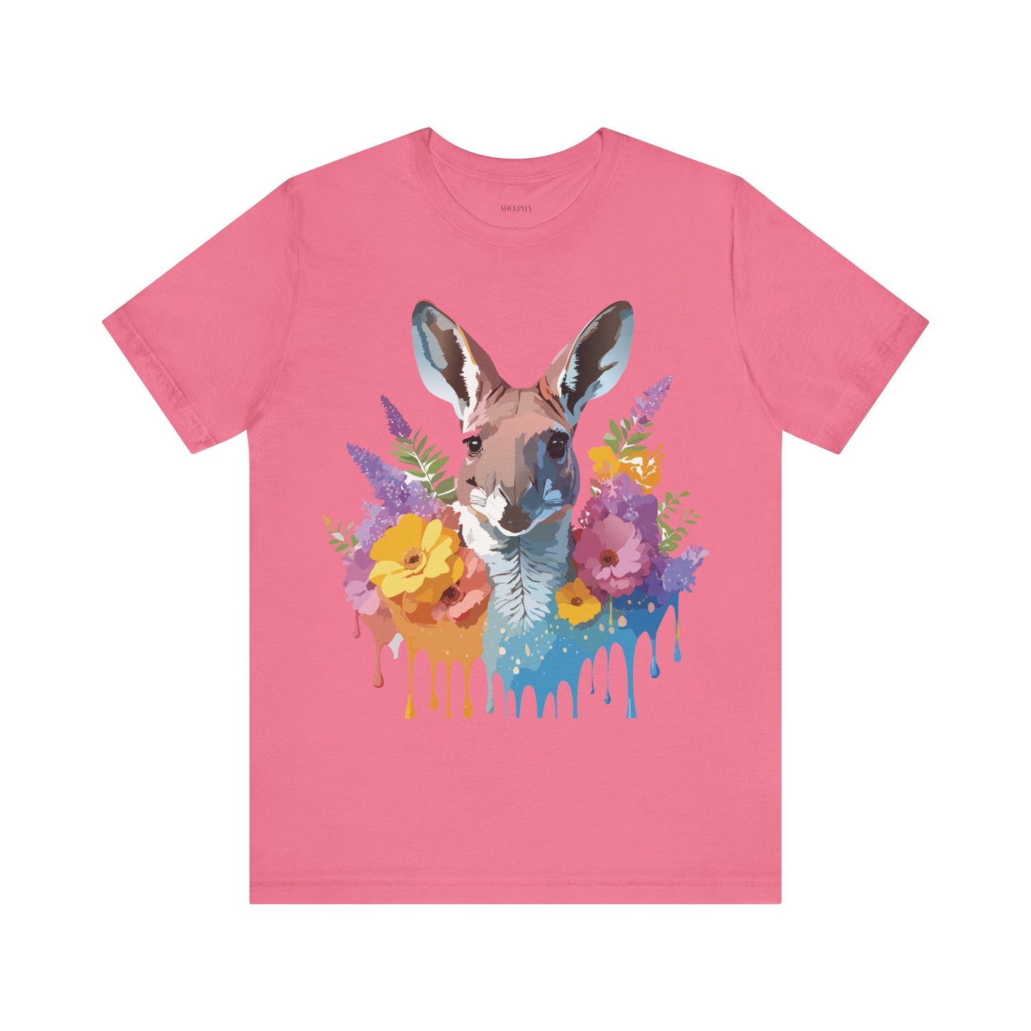 Natural Cotton Tee Shirt with Kangaroo