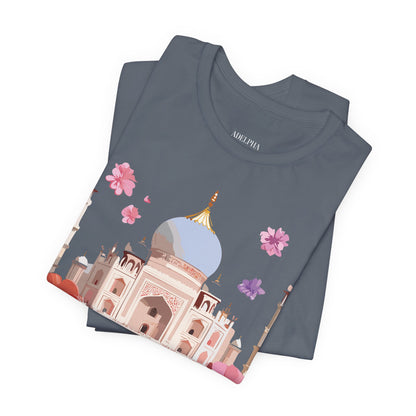 Natural Cotton Tee Shirt - Taj Mahal, India Printify