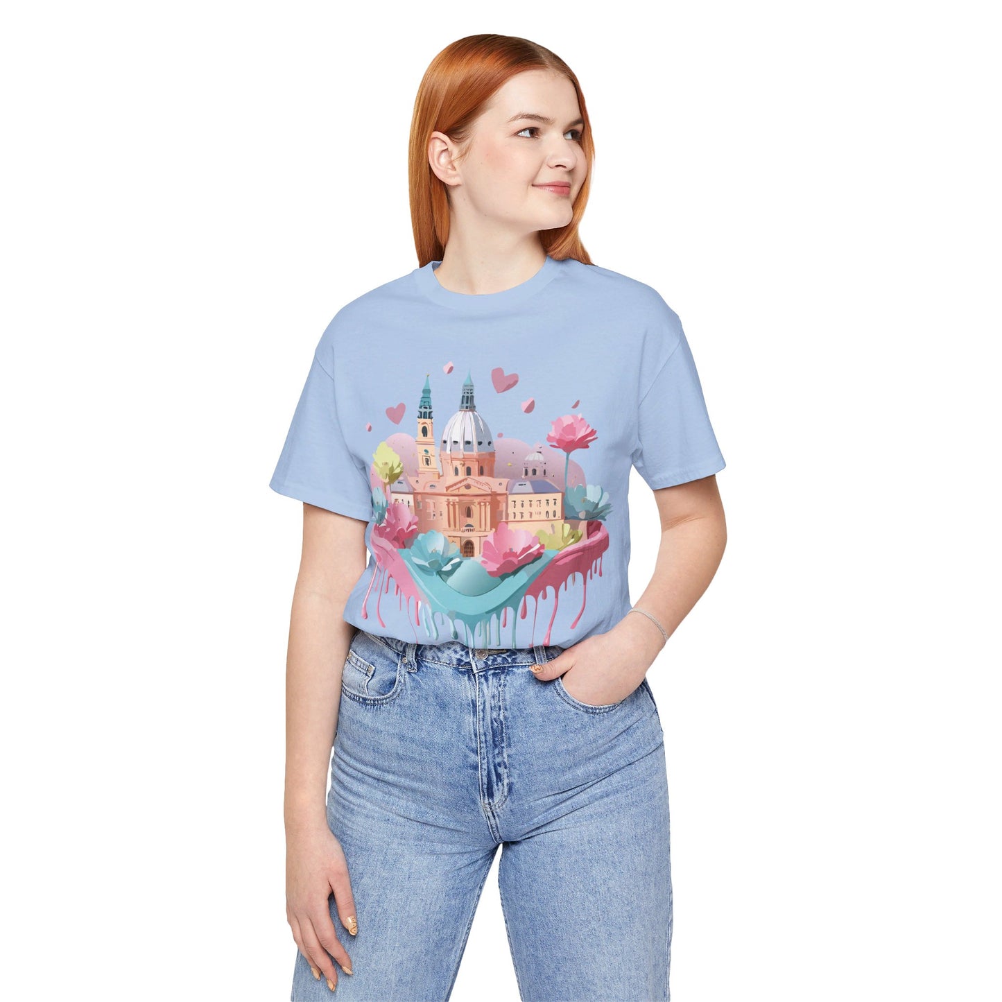 Natural Cotton Tee Shirt - Beautiful Places Collection - Prague