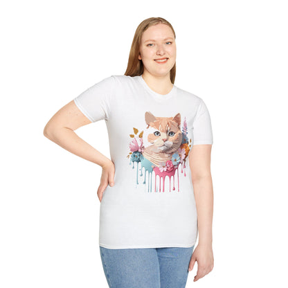 Cat Shirt Unisex Kitten Tee Softstyle Gildan 64000 Cotton Tee