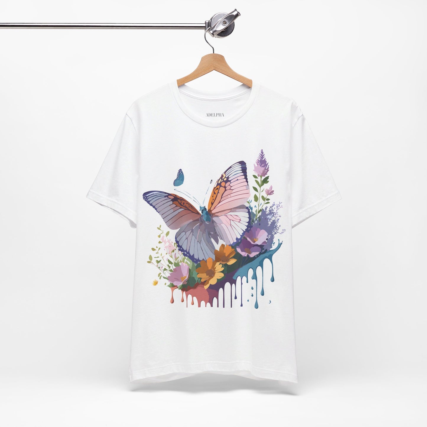 T-shirt en coton naturel avec papillon