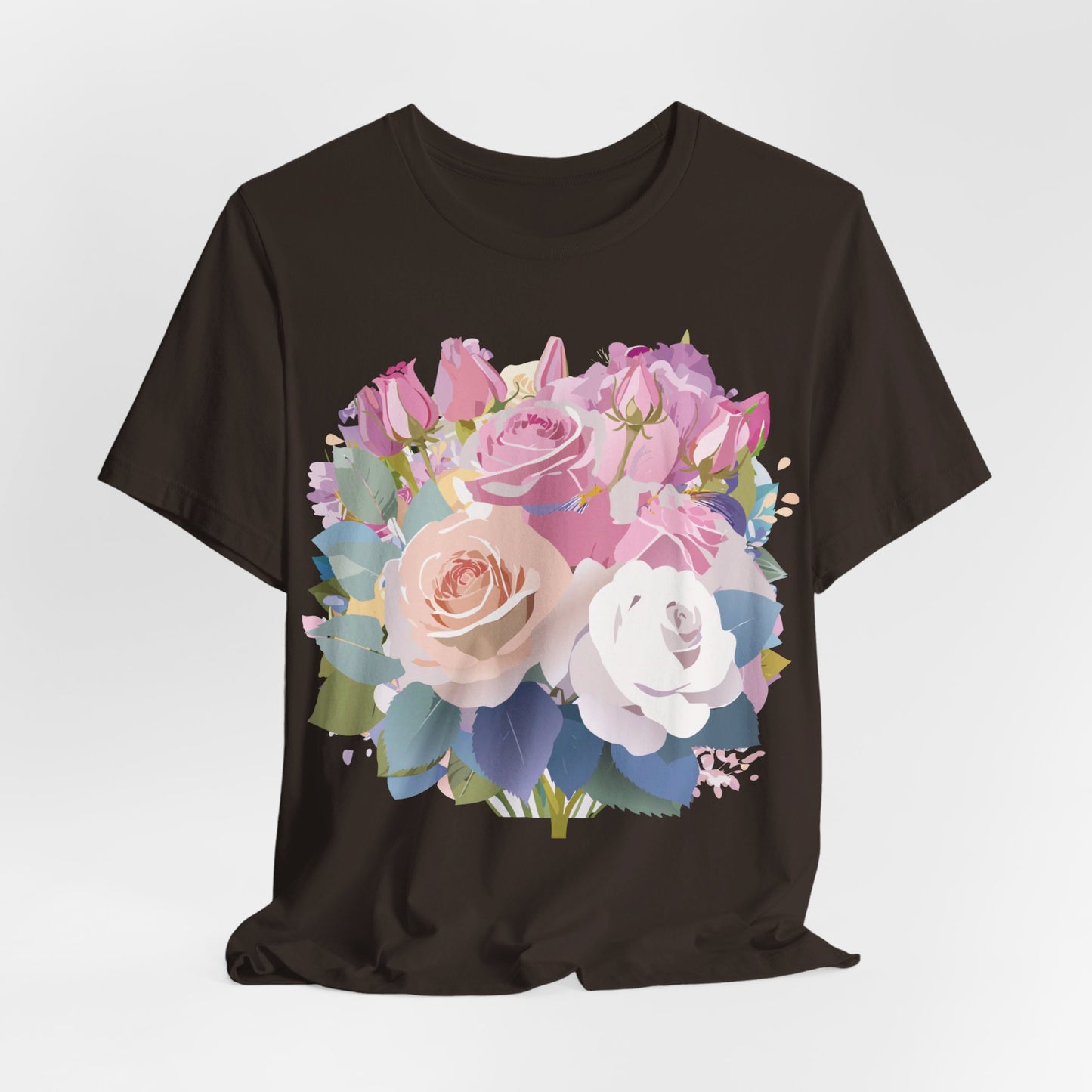 T-Shirt aus natürlicher Baumwolle mit Blumen