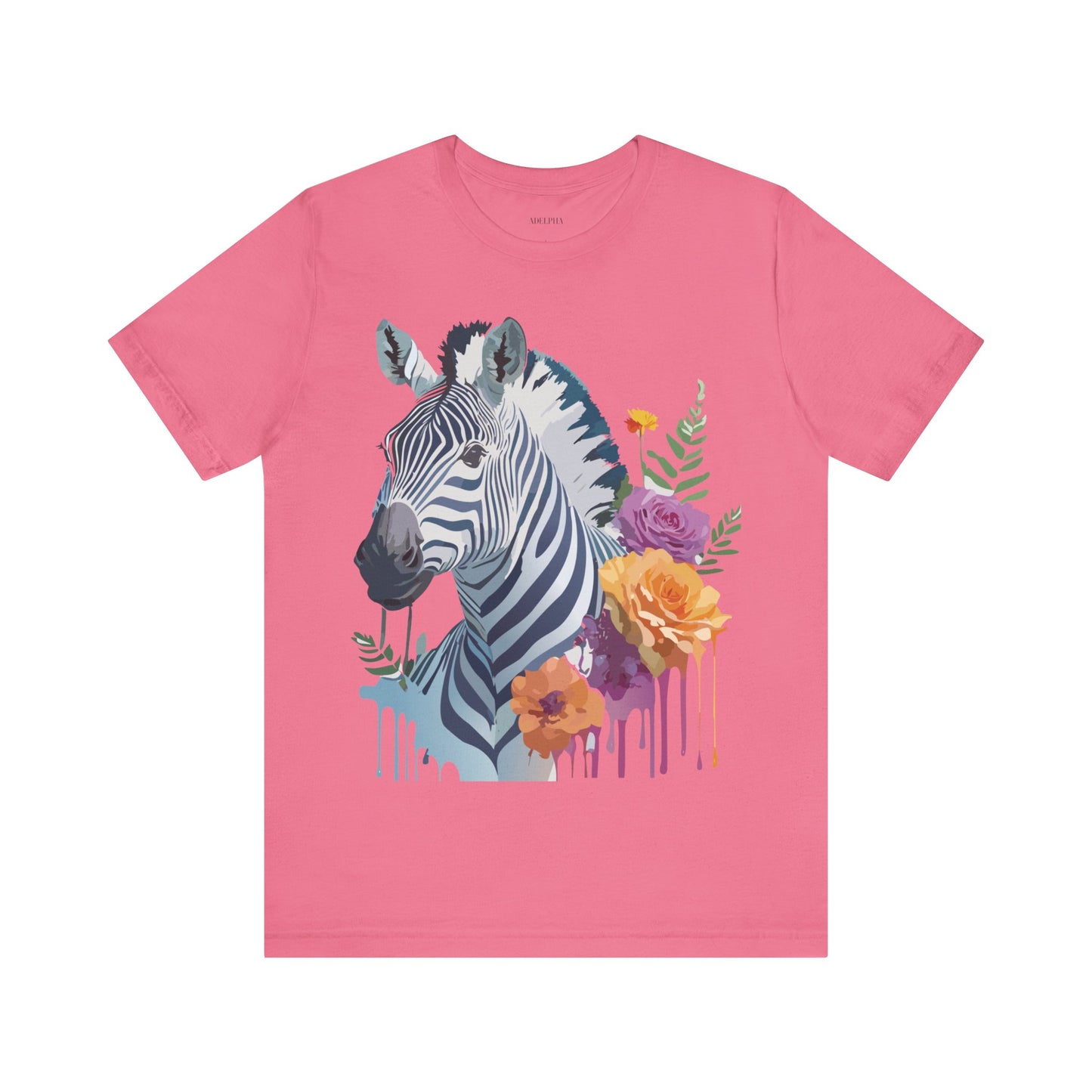 Natural Cotton Tee Shirt with Zebra