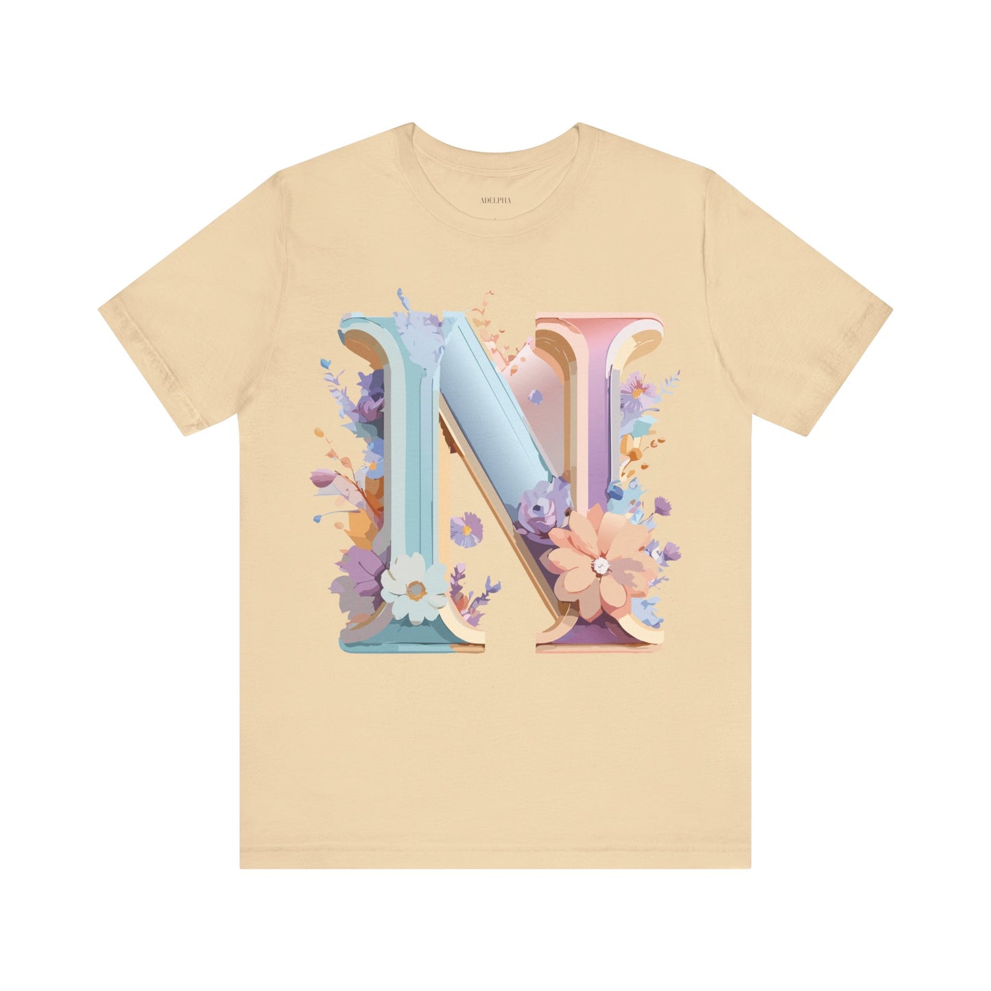 Natural Cotton Tee Shirt - Letters Collection - N