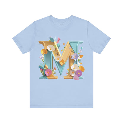 Natural Cotton Tee Shirt - Letters Collection - M Printify