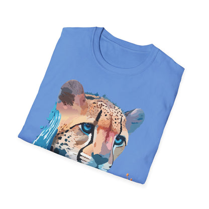 Cheetah Shirt Unisex Tee Softstyle Gildan 64000 100 Percent Ring Spun Cotton