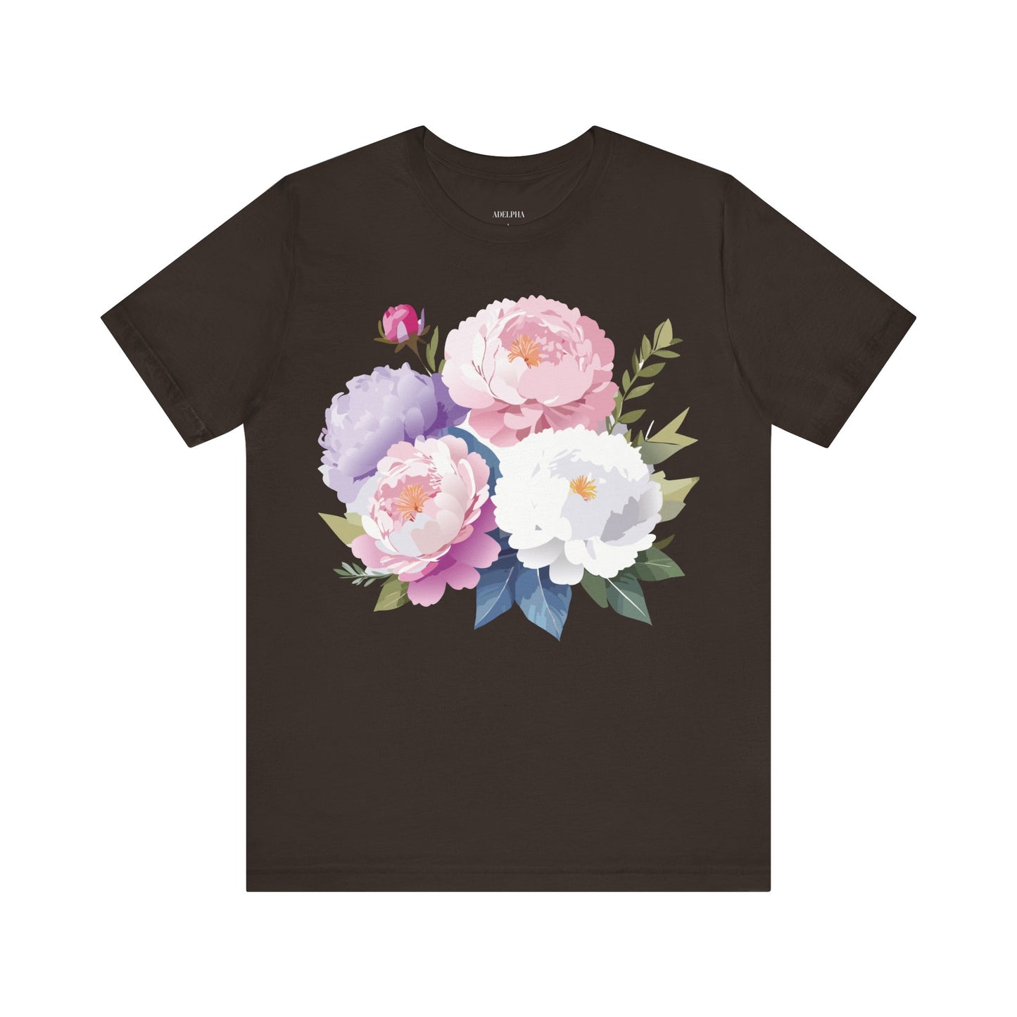 T-Shirt aus natürlicher Baumwolle mit Blumen