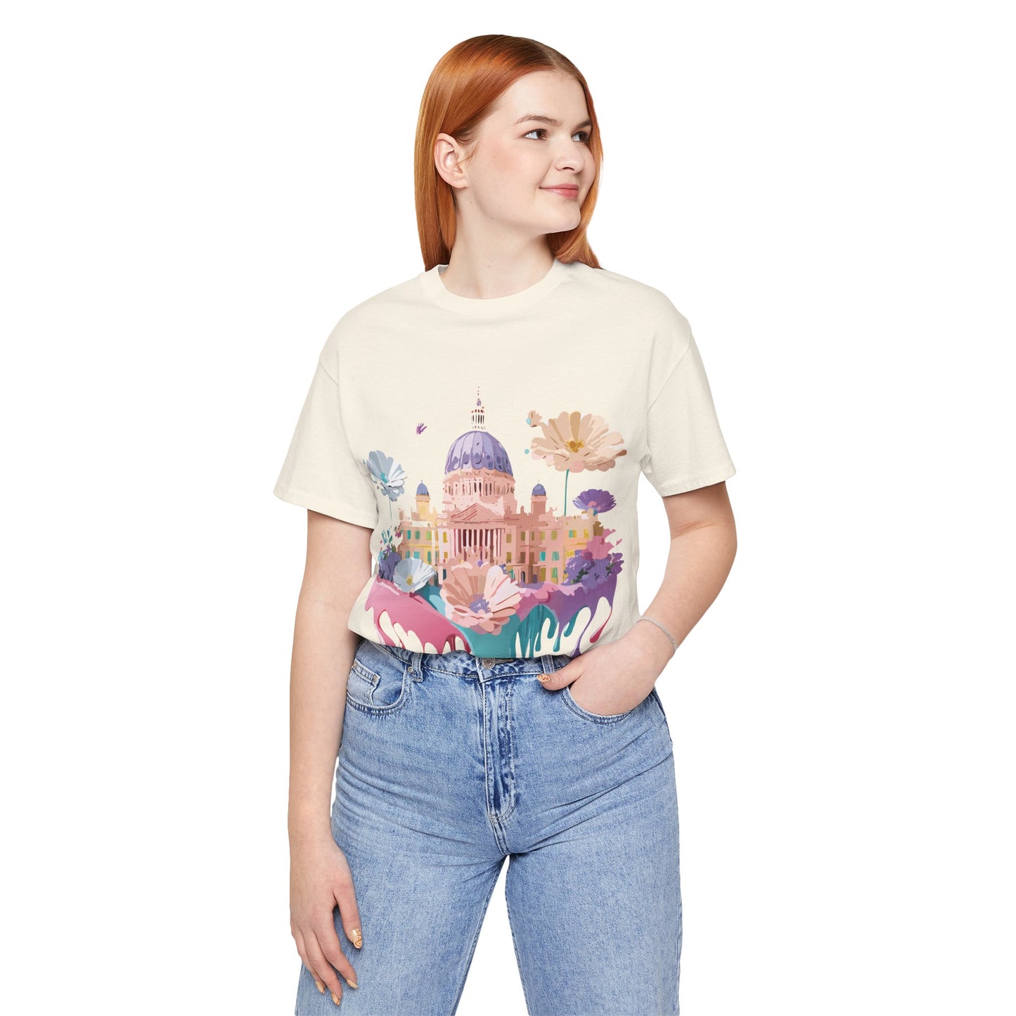 Natural Cotton Tee Shirt - Beautiful Places Collection - Madrid