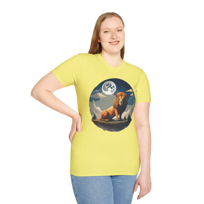Lion Shirt Unisex Animal Tee Softstyle 64000 100 Percent Ring-Spun Cotton