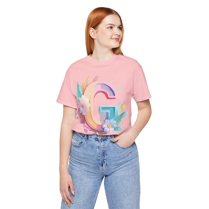 Natural Cotton Tee Shirt - Letters Collection - G Printify