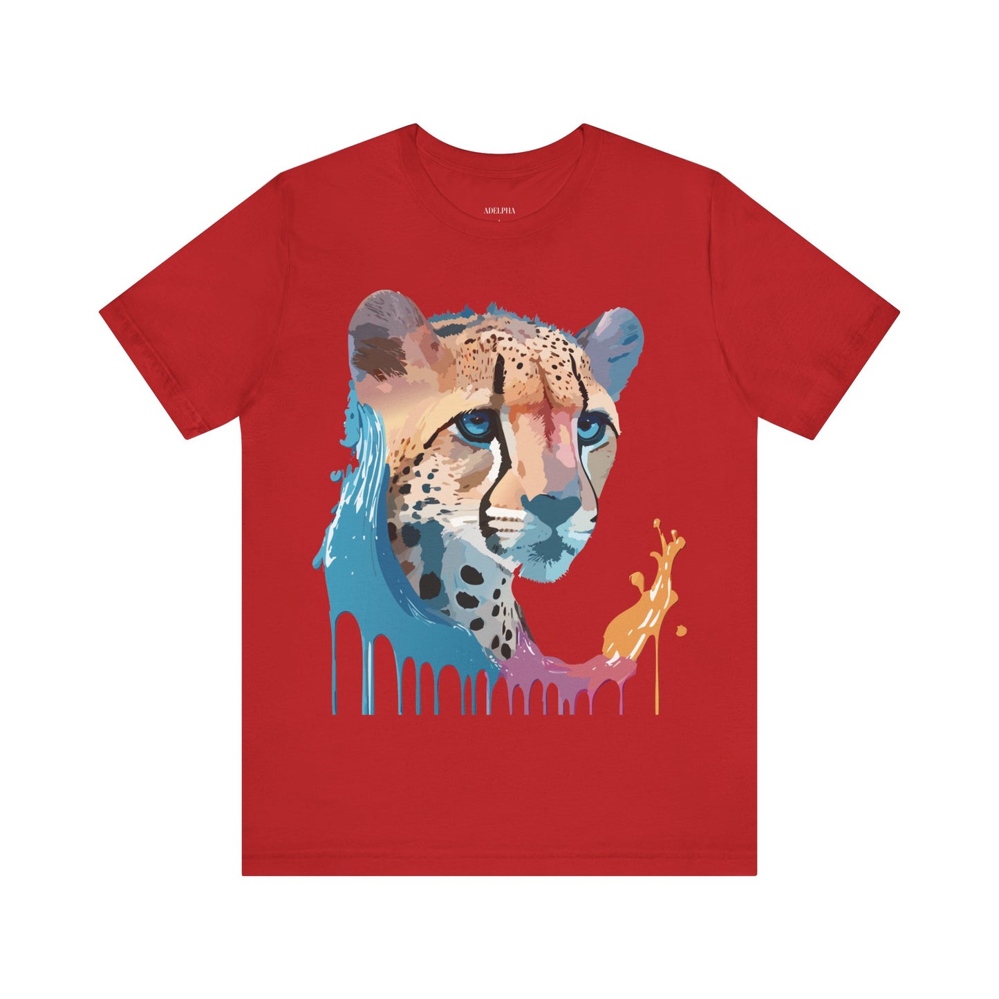 Natural Cotton Tee Shirt with Cheetah