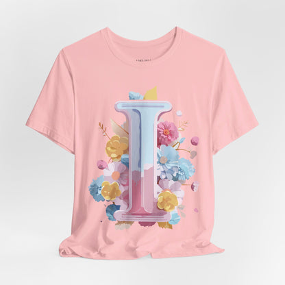 Natural Cotton Tee Shirt - Letters Collection - I Printify