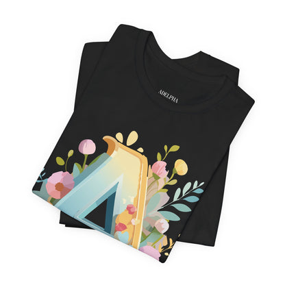 Natural Cotton Tee Shirt - Letters Collection - A Printify