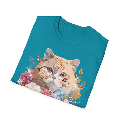 Cat Shirt Unisex Cat Tee Kitten Print Softstyle Gildan 64000