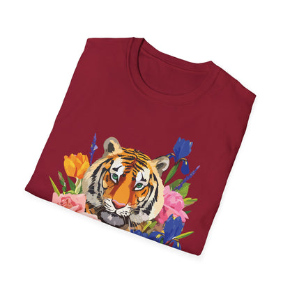 Tiger Shirt Unisex Animal Tee Gildan Softstyle 64000 100 Percent Cotton