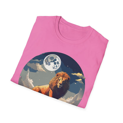 Lion Shirt Unisex Animal Tee Softstyle 64000 100 Percent Ring-Spun Cotton