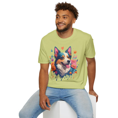 Animal Print Dog Shirt Unisex Softstyle Cotton Tee For Pet Lovers