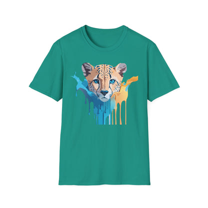 Unisex Cheetah Print Tee Softstyle Gildan 64000 Ring Spun Cotton Tee