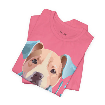 Natural Cotton Tee Shirt with Dog Printify