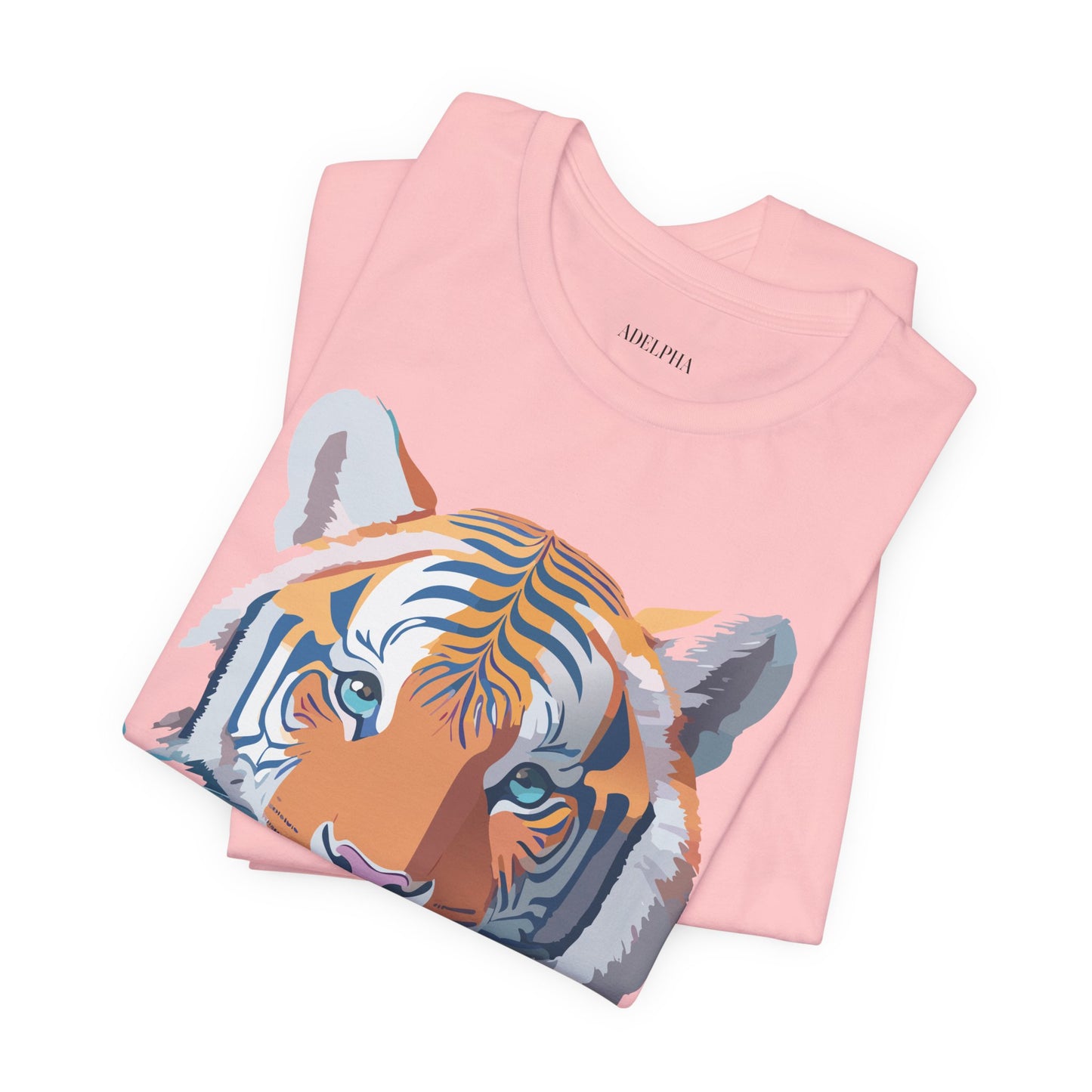 Natural Cotton Tee Shirt with Tiger