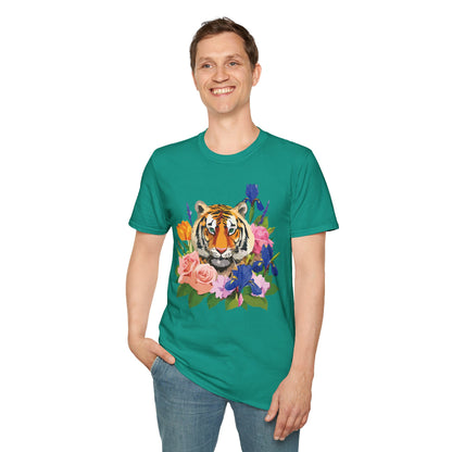 Tiger Shirt Unisex Animal Tee Gildan Softstyle 64000 100 Percent Cotton