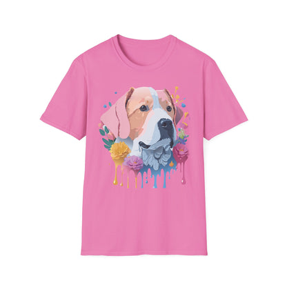 Dog Shirt Unisex Softstyle Cotton Tee 64000 Graphic Animal Print