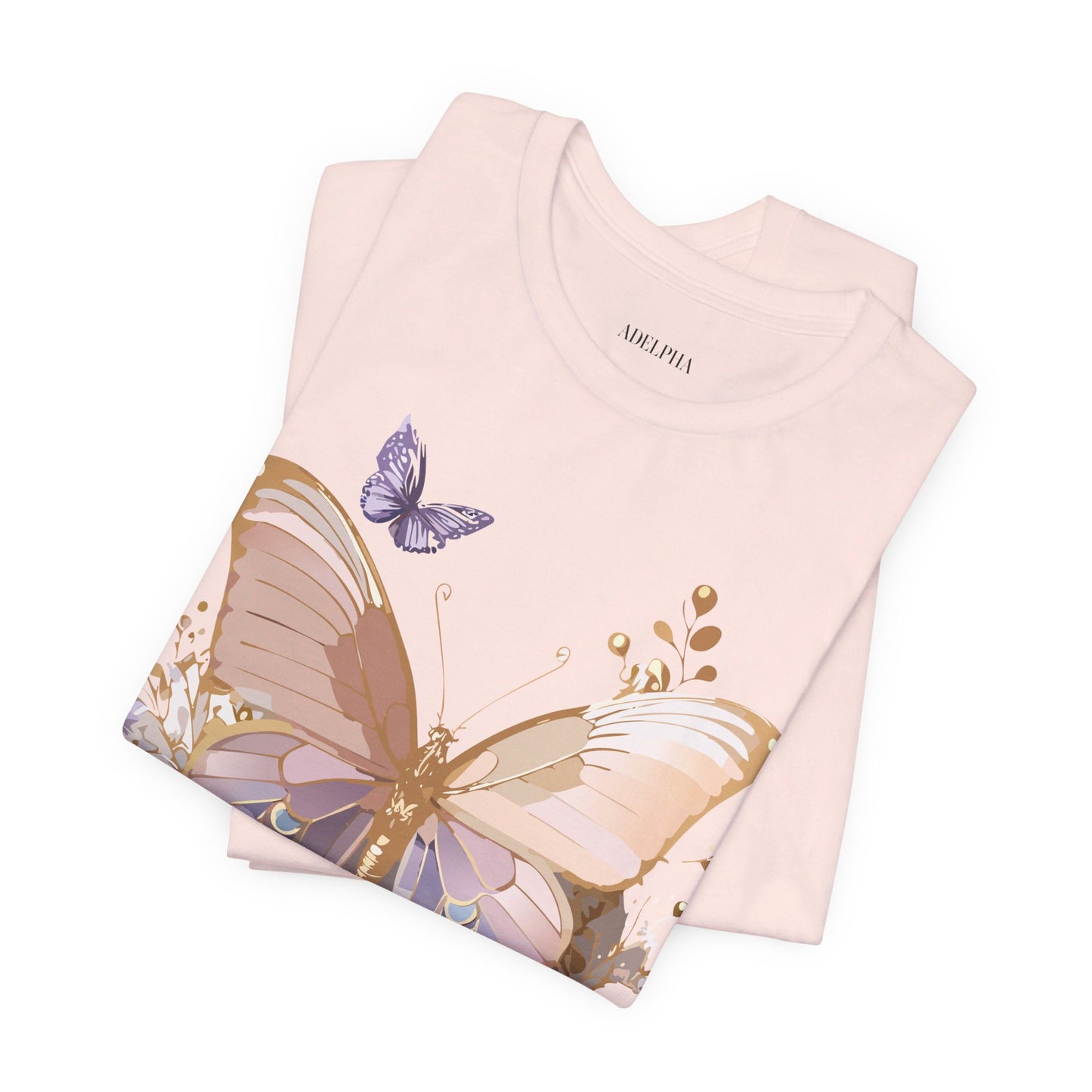 T-shirt en coton naturel avec papillon