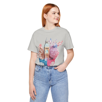 Natural Cotton Tee Shirt - Beautiful Places Collection - London Printify