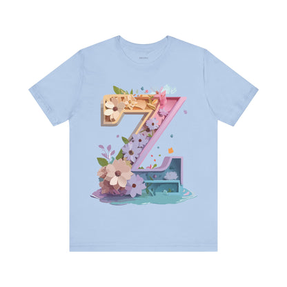 Natural Cotton Tee Shirt - Letters Collection - Z Printify