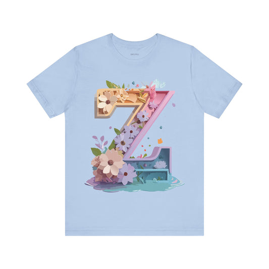 T-shirt en coton naturel - Collection Lettres - Z