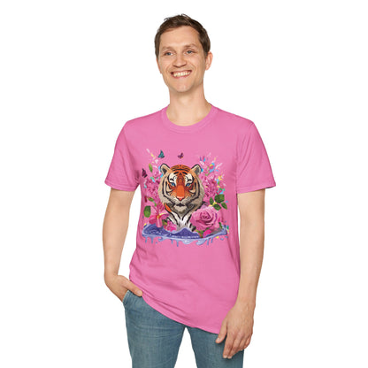 Tiger Shirt Unisex Gildan Softstyle Cotton Tee 100 Percent Ring Spun Comfort