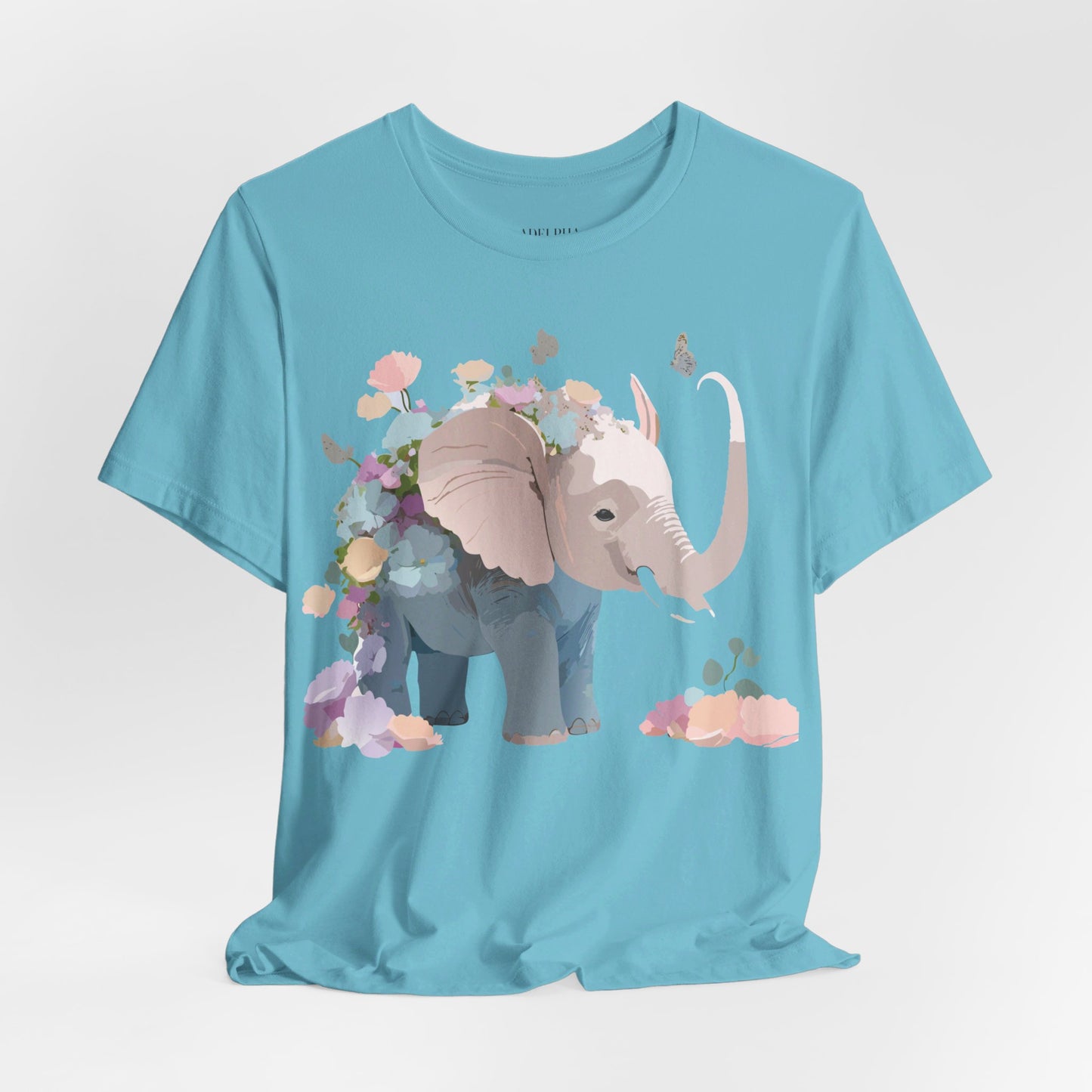 Natural Cotton Tee Shirt with Elephant