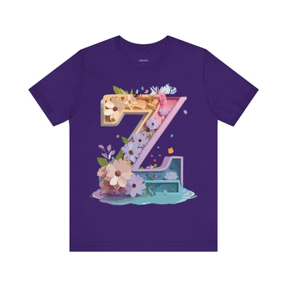 Natural Cotton Tee Shirt - Letters Collection - Z Printify