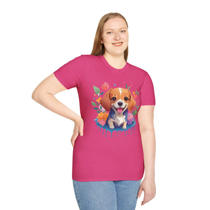 Dog Shirt Animal Print Tee Unisex Gildan Softstyle 64000 Cotton Tee