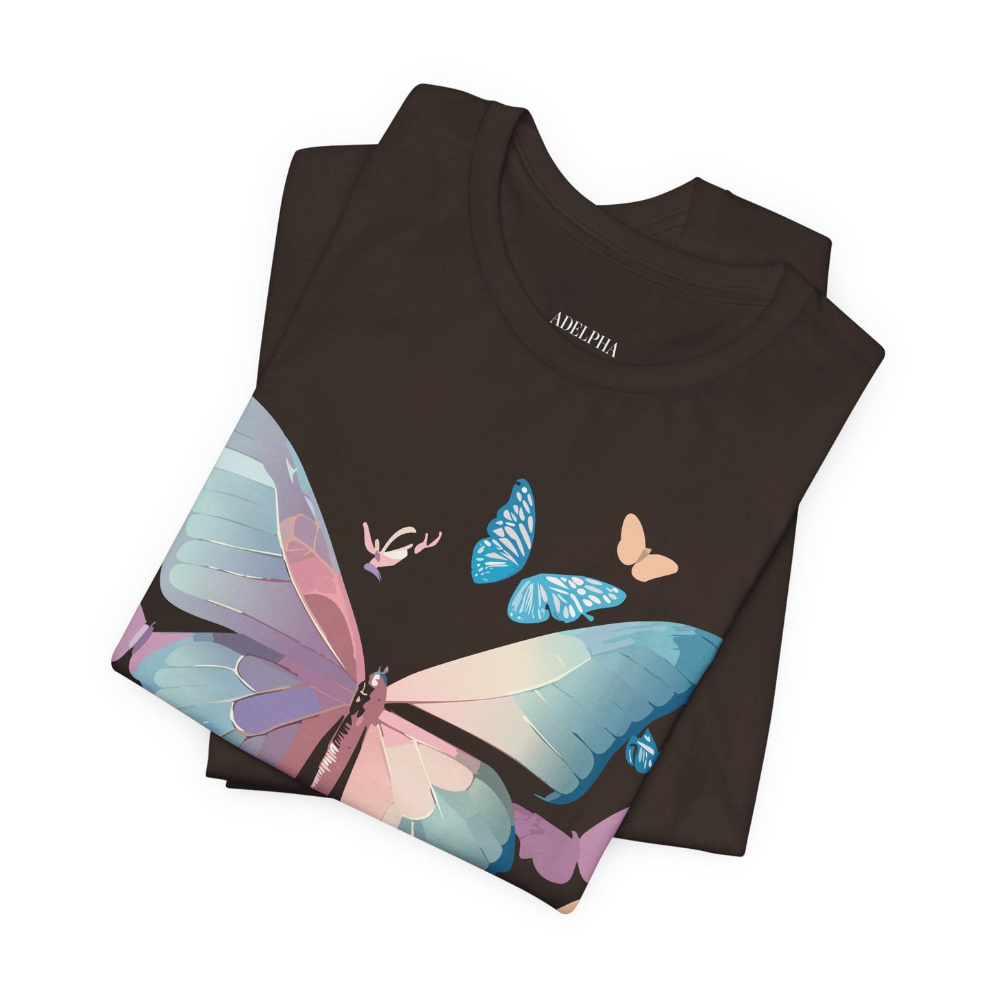 T-Shirt aus natürlicher Baumwolle mit Schmetterling